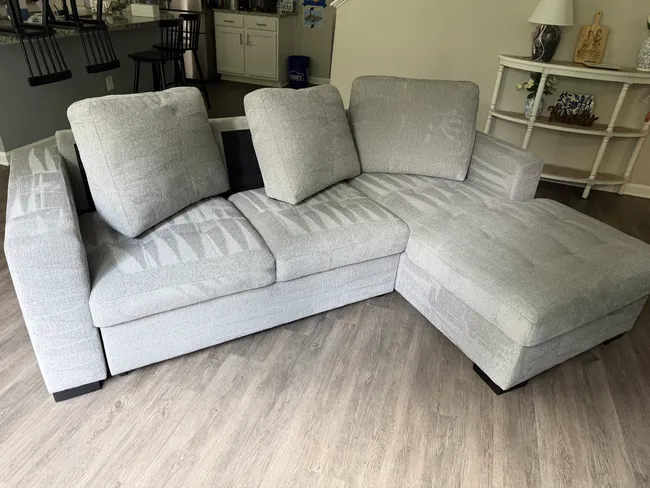 Intensive stains and dirt were no match for our thorough carpet cleaning, revitalizing three rooms and a sofa.