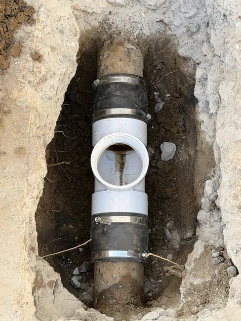 Drain Clearing With Jackhammering And Addition Of Cleanout