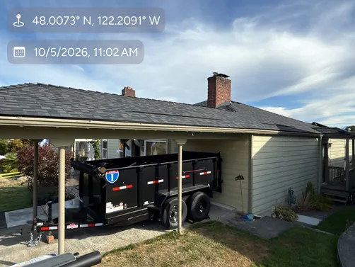 photo at Everett, WA on Sep 18, 2026: A roofing project was completed for Mike Mendenhall in Everett. We installed a new roof to improve 