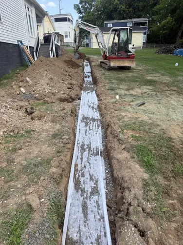 photo at Nashville, TN on Jul 02, 2026: A drainage issue necessitated the installation of a modified French drain in Nashville. We mobilize photo at Nashville, TN on Jul 02, 2026: A drainage issue necessitated the installation of a modified French drain in Nashville. We mobilize