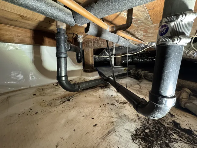 Remove And Replace Shower And Lavatory Drain Pipes.