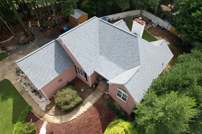 We help clients without the Public Adjuster as well. Beautiful Quarry Gray roof in Cumming.