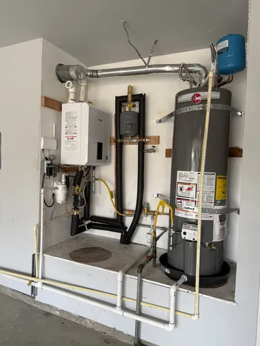 photo at El Cerrito, CA on Feb 06, 2026: A non-working radiant heat boiler and water heater posed significant challenges for the residential