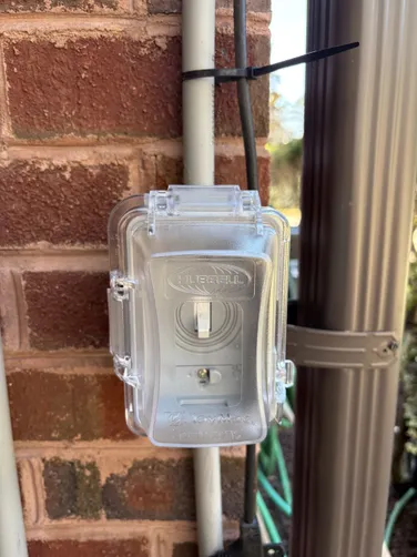 Installed mirror receptacle, bidet receptacle, and replaced covers