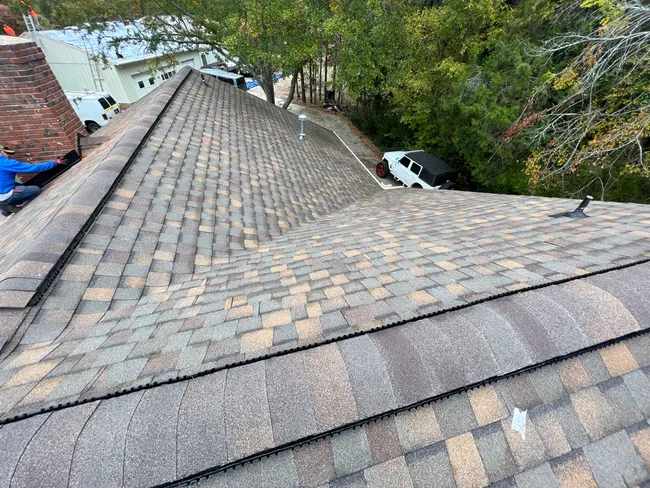 I’m doing a quick inspection on this new roof installation that the guys are working on this week.