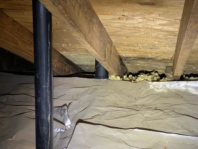 The customer noticed some water damage occurring in the bathroom. Needing a roofing contractor to make the repairs, they decided to give us a call.