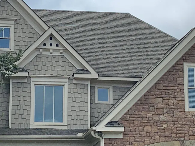 Beautiful chalet repair we just did in Cumming.