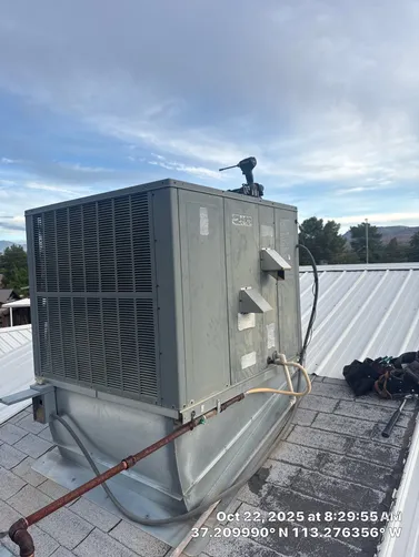 photo at Laverkin, UT on Oct 22, 2025: The heater was not kicking on, prompting our technician Derrick to arrive in Laverkin to assess the