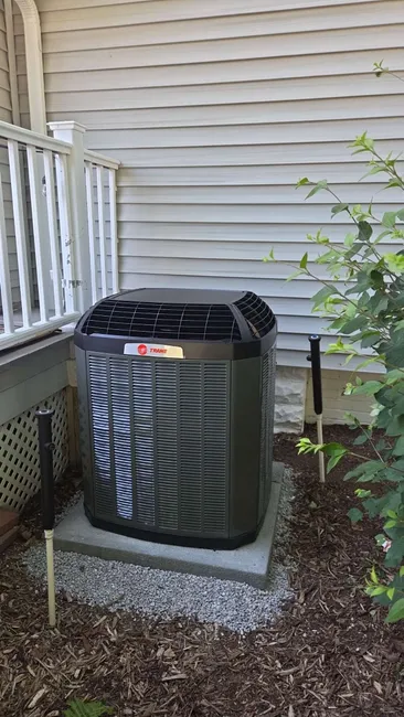 After replacing the old compressor, we installed a high-efficiency Trane A/C and upgraded the thermostat for optimal climate control.