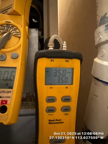 photo at St George, UT on Oct 21, 2025: A routine furnace service was performed to ensure optimal functionality and efficiency. We conducte