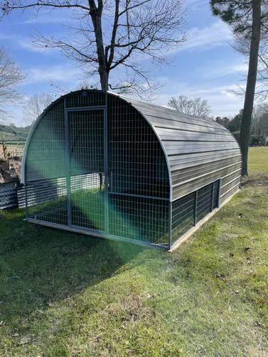 photo at Kilgore, TX on Jan 05, 2026: 10x20 enclosed animal shelter in burnished slate