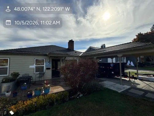 photo at Everett, WA on Sep 18, 2026: A roofing project was completed for Mike Mendenhall in Everett. We installed a new roof to improve 