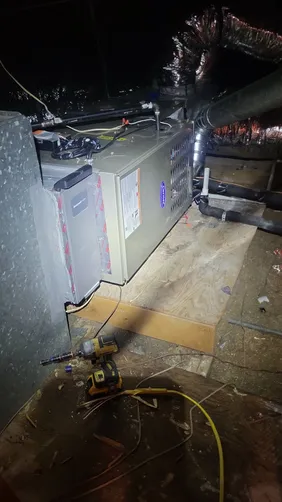 photo at Conroe, TX on Nov 07, 2025: After identifying potential efficiency issues, we conducted a thorough check of the Carrier HVAC sy