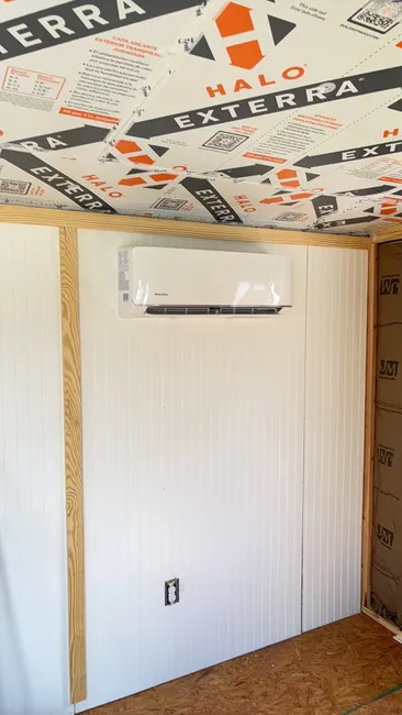A new Mr. Cool mini-split system brings efficient heating and cooling to enhance comfort in this home.