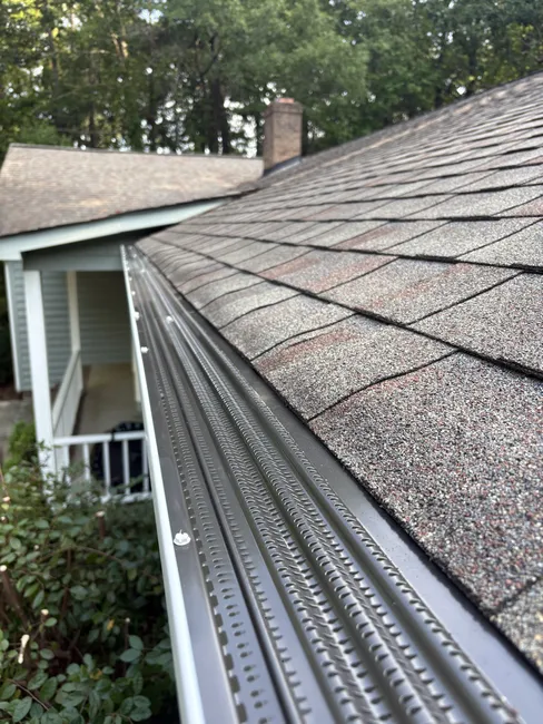 A residence in Mooresville received a comprehensive upgrade with new 6-inch seamless gutters and guards for optimal drainage and protection.