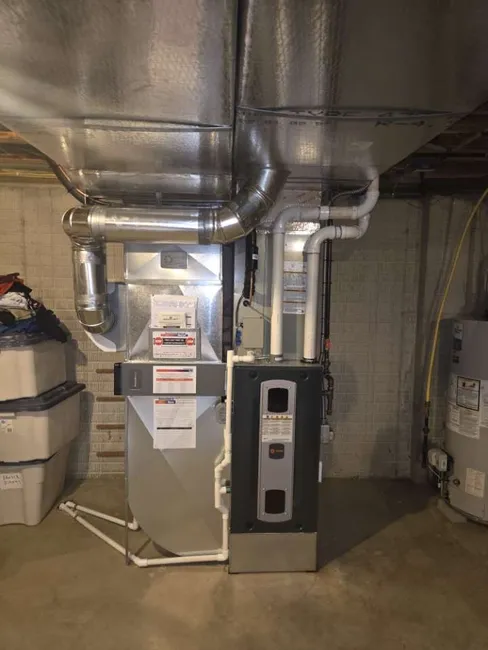 Upgraded a 25-year-old HVAC system with a Trane furnace, heat pump, and advanced air quality features.