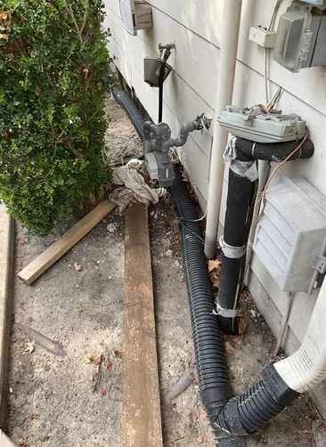 photo at Houston, TX on Nov 17, 2025: A leak was discovered under the sink caused by a damaged brass pipe, which required immediate atten