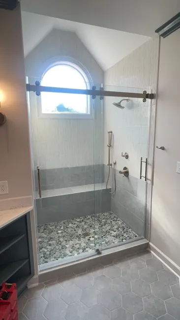 2 Panel Frameless Bypass Slider