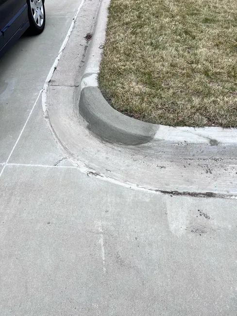 Install and repaired parking lot curbing
