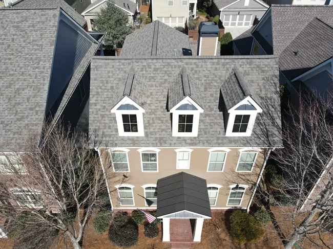 We put this new roof on in Suwanee. Our clients were satisfied with our one day turn around and quality workmanship.