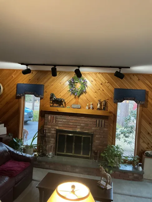 A faulty dimmer switch in this home was replaced, restoring full functionality to the track lighting.