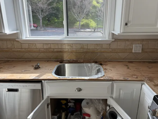 Remove And Rebuild Kitchen Sanitary Tee With Clean-out Access.