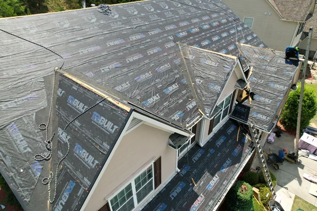 State Farm Claim Roof Replacement. Onyx Black Shingle Color.