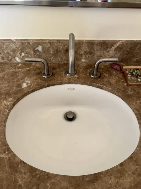 We replaced an outdated faucet, resolving leaks and enhancing functionality with a new Wide Spread Lavy faucet.