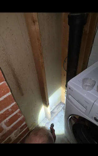 photo at Wichita, KS on Aug 25, 2026: To address a mold evaluation, we removed paint and accessed the drywall beneath to inspect a 32 sq photo at Wichita, KS on Aug 25, 2026: To address a mold evaluation, we removed paint and accessed the drywall beneath to inspect a 32 sq