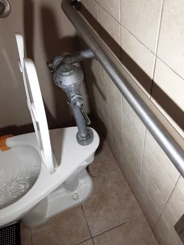 photo at Houston, TX on Nov 04, 2025: A persistent leak from the urinal flasometer was identified, necessitating a rebuild. Additionally,