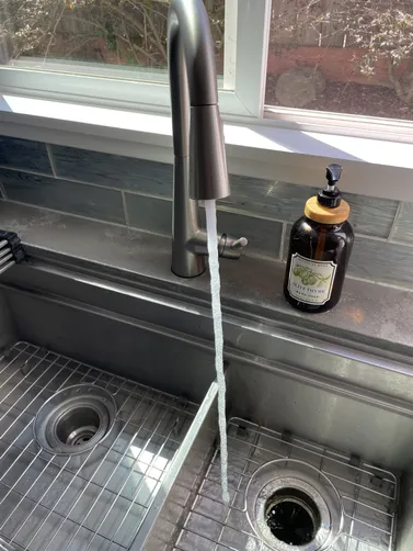 photo at Benicia, CA on Apr 13, 2023: A persistent clog in the kitchen drain was affecting efficient use of the sink. We utilized a drain