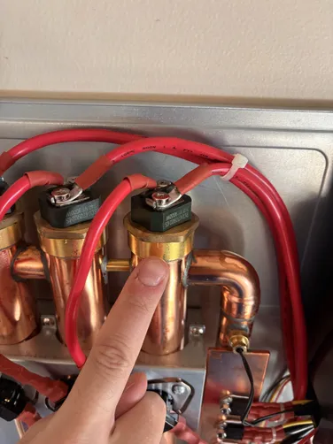 photo at Spring, TX on Oct 31, 2025: A water leak from the supply line required immediate attention, as it triggered an electric tankles