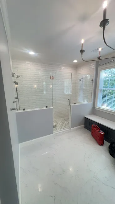 3 Panel Frameless Glass Shower