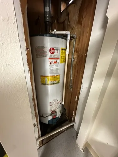 photo at Walnut Creek, CA on Mar 21, 2026: A leaking water heater can cause significant inconvenience, so we promptly replaced the faulty 40-g