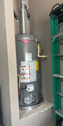 photo at Spring, TX on Dec 18, 2025: Water heater issues were reported several times by the customer, leading to repeated shutdowns. We 