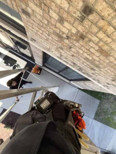 Replaced a duplex receptacle & re installed a can light that had fallen out.