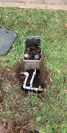 photo at Sugar Land, TX on Apr 16, 2025: An outside foundation leak near the meter required immediate attention. We excavated the area to ac