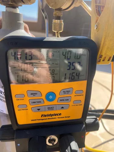 photo at Hurricane, UT on Nov 13, 2025: A malfunctioning compressor in the air conditioning unit was addressed. We tested the system and id