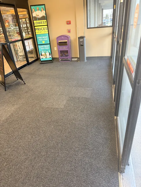 Restoring the carpet at the front entrance eliminated winter's salt residue, leaving a welcoming, pristine space for visitors.
