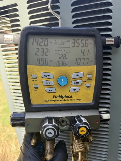 We replaced a malfunctioning dual capacitor in the HVAC system, enhancing its efficiency and reliability for the home.