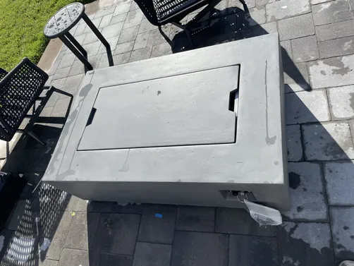 photo at Orinda, CA on Apr 24, 2026: To create an outdoor fire pit for a cozy atmosphere, we connected a gas line to the existing setup.