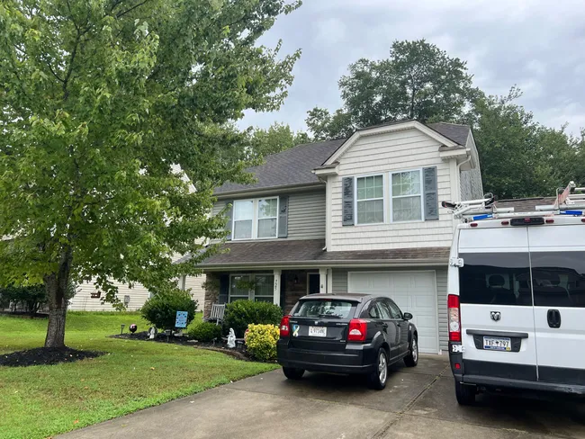 Customer noticed a roof leak over the covered porch and requested a roof repair estimate.