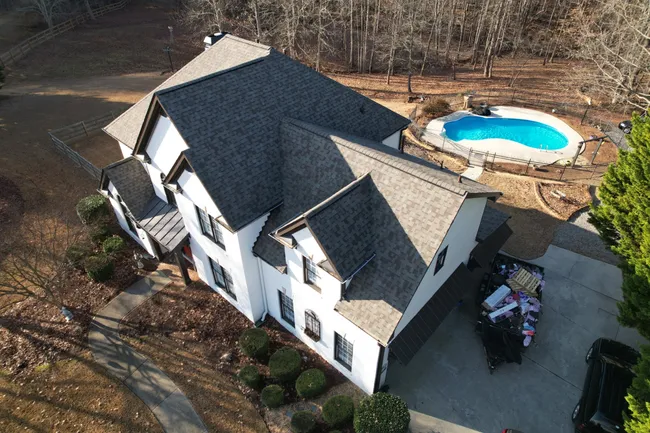 Full roof replacement paid for by Acuity Insurance. Owens Corning - Duration (Driftwood) shingles.