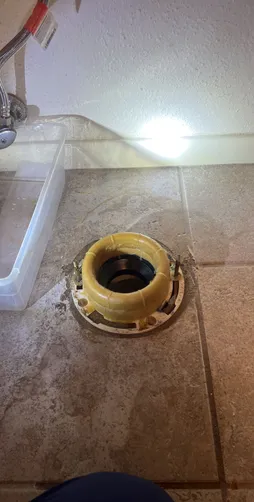 photo at Houston, TX on Dec 29, 2025: A leak in the guest bathroom toilet prompted the need for repair. We reset the toilet and replaced 