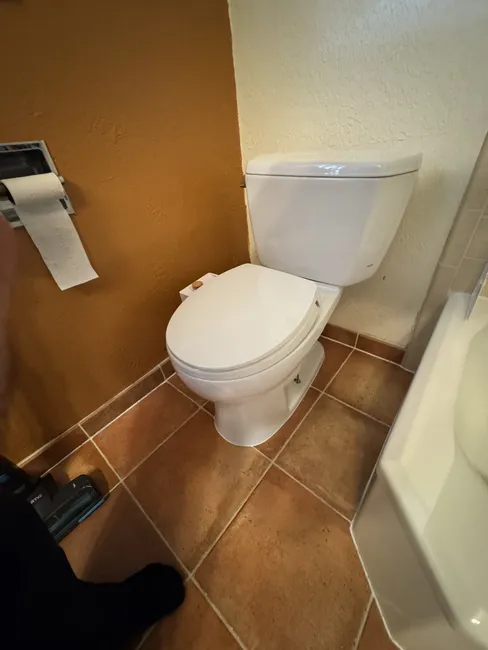 We stabilized a leaking toilet by replacing the wax ring and bolts, ensuring optimal performance for our client. #waxringreplacement #plumbingservices #toiletleak