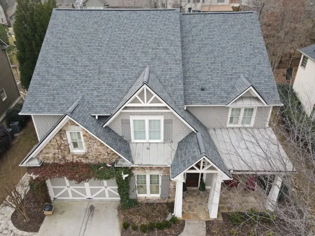 Awesome finished project of roof repair and replacement in Cumming, Georgia.