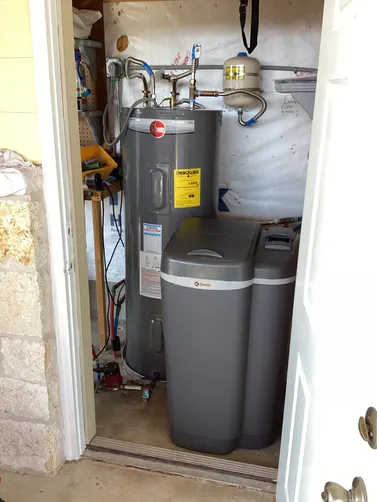 photo at Kerrville, TX on Oct 21, 2025: We replaced the rusted 50-gallon electric water heater located next to the water softener and remov photo at Kerrville, TX on Oct 21, 2025: We replaced the rusted 50-gallon electric water heater located next to the water softener and remov