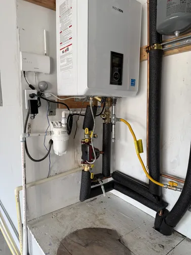 photo at El Cerrito, CA on Feb 06, 2026: A non-working radiant heat boiler and water heater posed significant challenges for the residential