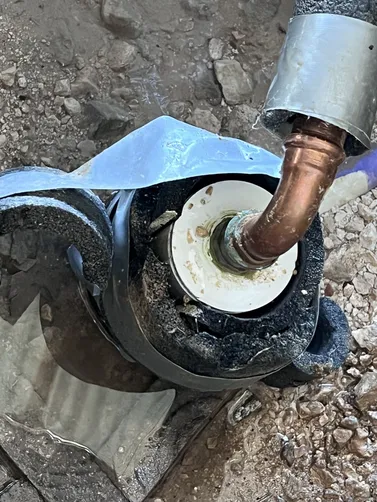 photo at Spring, TX on Nov 12, 2025: A water leak was detected from a 2" female PVC connection and a 3/4" male copper connector. We repl