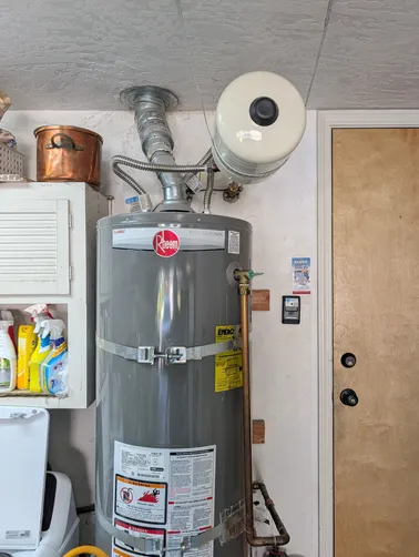 photo at Concord, CA on May 19, 2026: A leaking water heater posed a significant issue due to a faulty T&P port. We replaced the old unit